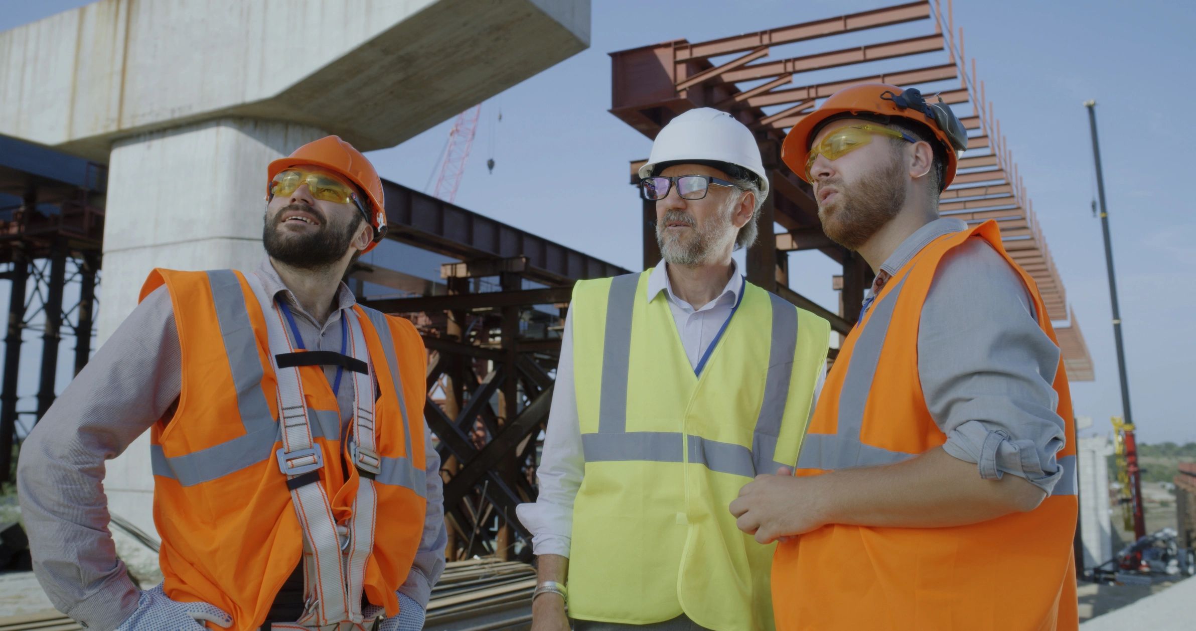 Construction professional on residential job site